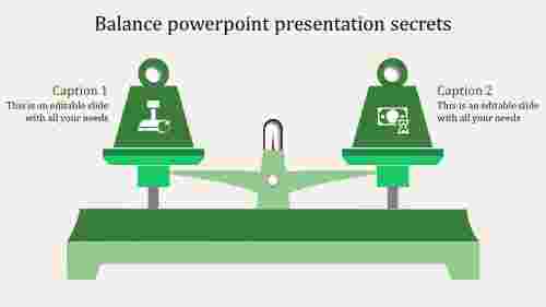 balance powerpoint presentation-green